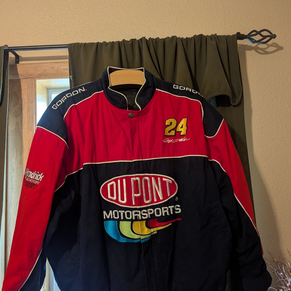Nascar Red and Black Varsity Jacket